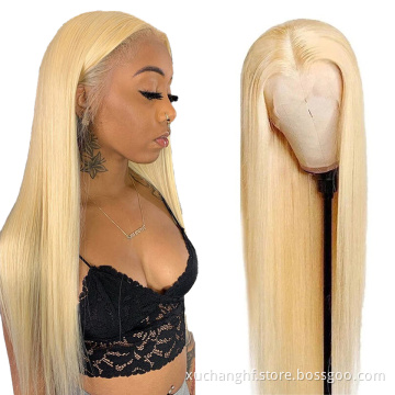 Raw European Natural 613 Blonde Cuticle Aligned Human Hair Piece Hd Full Lace Wig,Brazilian Thin Swiss Hd Lace Wig Virgin Hair